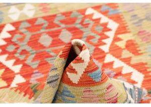 Tappeto Kilim Stilizzato Rosso Beige 103x147 Cm