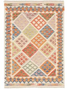 Tappeto Kilim Geometrico Avorio Multicolore 106x151 Cm