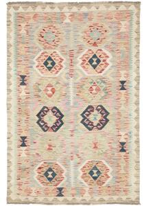 Tappeto Kilim Geometrico Beige Azzurro 101x150 Cm