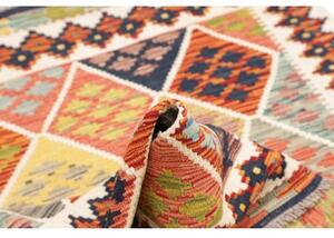 Tappeto Kilim Geometrico Becco Di Mattone Blu Scuro 107x151 Cm