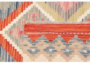 Tappeto Kilim Geometrico Arancione Beige 100x149 Cm