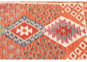 Tappeto Kilim Geometrico Arancione Multicolore 104x149 Cm