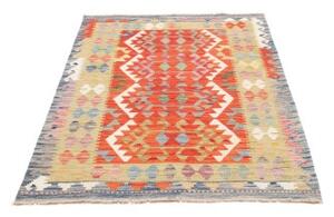 Tappeto Kilim Stilizzato Rosso Beige 103x147 Cm