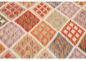 Tappeto Kilim Geometrico Avorio Multicolore 102x157 Cm