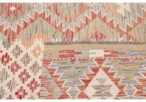 Tappeto Kilim Geometrico Beige Rosso Mattone 103x147 Cm