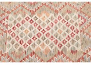 Tappeto Kilim Geometrico Beige Rosso Mattone 103x147 Cm
