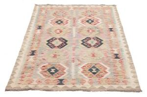Tappeto Kilim Geometrico Beige Azzurro 101x150 Cm