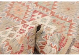Tappeto Kilim Geometrico Beige Rosso Mattone 103x147 Cm