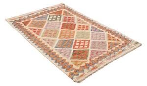 Tappeto Kilim Geometrico Avorio Multicolore 102x157 Cm