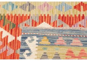 Tappeto Kilim Stilizzato Rosso Beige 102x147 Cm
