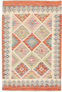 Tappeto Kilim Geometrico Arancione Beige 100x149 Cm
