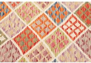 Tappeto Kilim Geometrico Avorio Multicolore 95x157 Cm