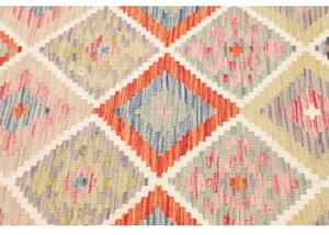 Tappeto Kilim Geometrico Arancione Beige 100x149 Cm