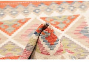 Tappeto Kilim Geometrico Arancione Beige 100x149 Cm