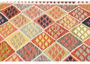 Tappeto Kilim Geometrico Becco Di Mattone Blu Scuro 107x151 Cm