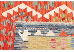 Tappeto Kilim Stilizzato Rosso Beige 103x147 Cm