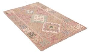 Tappeto Kilim Geometrico Rosa Antico Beige 98x142 Cm