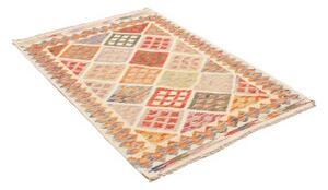 Tappeto Kilim Geometrico Avorio Multicolore 102x148 Cm