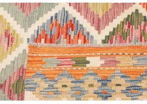 Tappeto Kilim Geometrico Arancione Beige 100x141 Cm