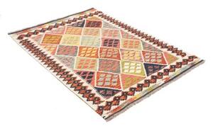 Tappeto Kilim Geometrico Becco Di Mattone Blu Scuro 107x151 Cm