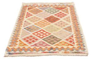 Tappeto Kilim Geometrico Avorio Multicolore 102x148 Cm