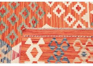 Tappeto Kilim Geometrico Arancione Multicolore 104x149 Cm