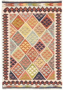 Tappeto Kilim Geometrico Becco Di Mattone Blu Scuro 107x151 Cm
