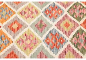 Tappeto Kilim Geometrico Arancione Beige 100x141 Cm
