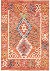 Tappeto Kilim Geometrico Arancione Multicolore 104x149 Cm