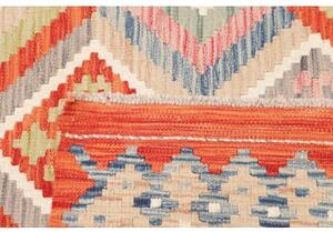 Tappeto Kilim Geometrico Arancione Beige 106x139 Cm