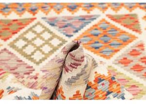 Tappeto Kilim Geometrico Avorio Multicolore 95x157 Cm