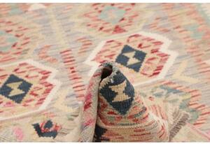 Tappeto Kilim Geometrico Beige Azzurro 101x150 Cm