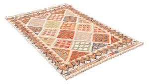 Tappeto Kilim Geometrico Avorio Multicolore 106x151 Cm