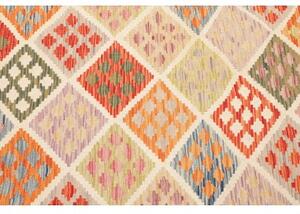 Tappeto Kilim Geometrico Avorio Multicolore 102x148 Cm