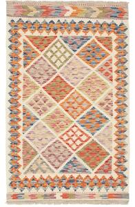 Tappeto Kilim Geometrico Avorio Multicolore 95x157 Cm