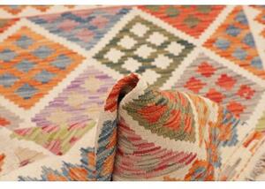 Tappeto Kilim Geometrico Avorio Multicolore 102x157 Cm