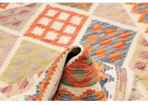 Tappeto Kilim Geometrico Avorio Multicolore 106x151 Cm