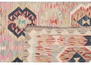 Tappeto Kilim Geometrico Beige Azzurro 101x150 Cm