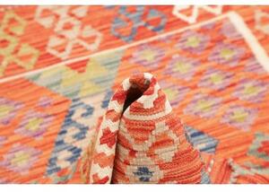 Tappeto Kilim Geometrico Arancione Multicolore 104x149 Cm