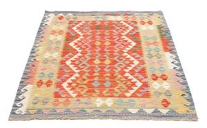 Tappeto Kilim Stilizzato Rosso Beige 102x147 Cm