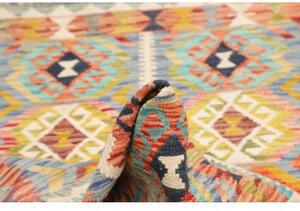 Tappeto Kilim Geometrico Azzurro Multicolore 103x151 Cm