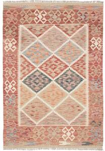 Tappeto Kilim Geometrico Rosso Mattone Beige 102x148 Cm