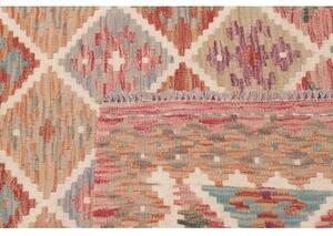 Tappeto Kilim Geometrico Rosa Antico Beige 105x150 Cm