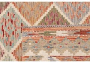 Tappeto Kilim Geometrico Beige Arancione 105x146 Cm