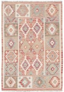 Tappeto Kilim Geometrico Terracotta Beige 102x146 Cm