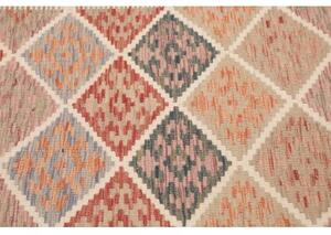 Tappeto Kilim Geometrico Rosso Mattone Beige 102x148 Cm