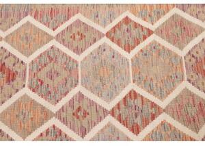 Tappeto Kilim Geometrico Rosso Beige 98x147 Cm