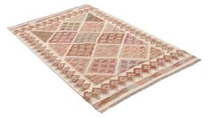 Tappeto Kilim Geometrico Avorio Mattone 103x150 Cm