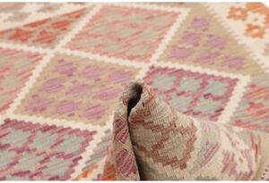 Tappeto Kilim Geometrico Beige Terracotta 99x157 Cm