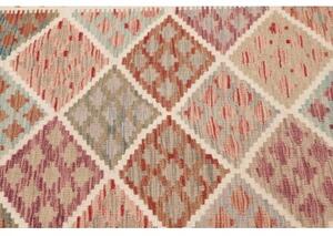 Tappeto Kilim Geometrico Avorio Mattone 103x150 Cm